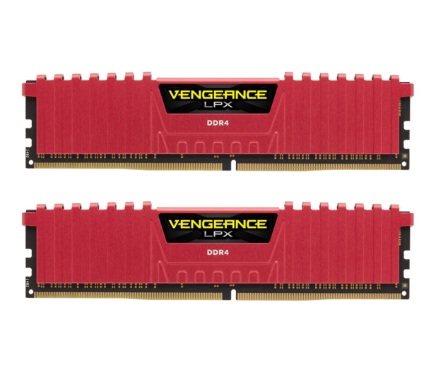 CORSAIR DDR4 Vengeance LPX 16GB /2400(2*8GB) CL16-16-16-39 RED CMK16GX4M2A2400C16R - 294537 - zdjęcie